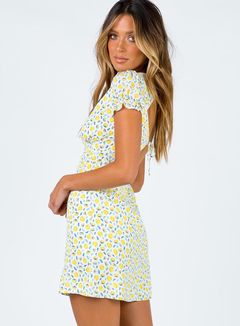 Kasey Mini Dress Yellow Multi